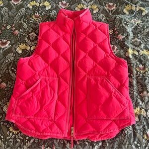 J.Crew Bright Pink Puffer Vest